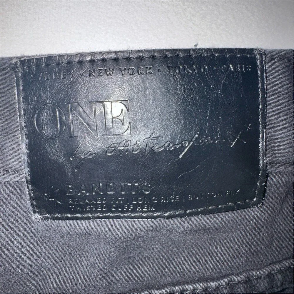 OneTeaspoon‎ Bandits Relaxed Fit Long Rise Twisted Cuff Hem Button Fly Size 29
